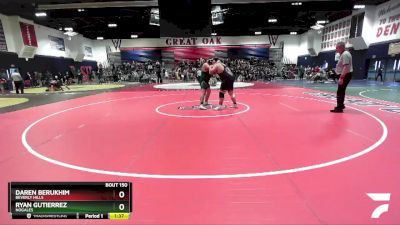 285 lbs Champ. Round 1 - Ryan Gutierrez, Nogales vs Daren Berukhim, Beverly Hills