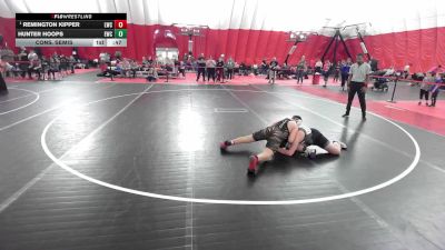 12U Boys - 160 lbs Cons. Semis - Remington Kipper, Lancaster Wrestling Club vs Hunter Hoops, Evansville Wrestling Club