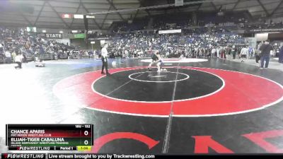 132 lbs Quarterfinal - Chance Aparis, Mat Demon Wrestling Club vs Elijah-tiger Cabaluna, Inland Northwest Wrestling Training Center