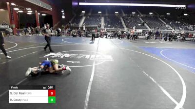 58 lbs Final - Sier Del Real, Pomona Elite vs Kase Gouty, Pueblo County WC