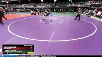 6 lbs Quarterfinal - Aiden Valadez, New Braunfels vs Corey Camden, Conroe Woodlands College Park