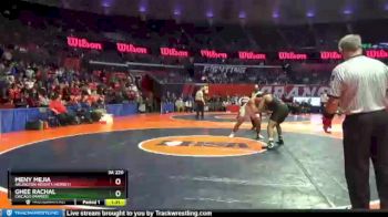 3A 220 lbs Semifinal - Meny Mejia, Arlington Heights (Hersey) vs Ghee Rachal, Chicago (Marist)