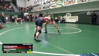 190 lbs Cons. Round 4 - Broch Mansor, Oak Harbor vs Peyton Quarles, Austintown-Fitch