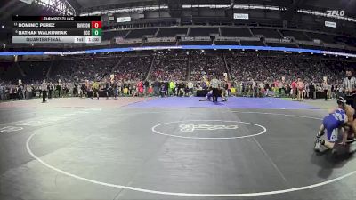 D1-132 lbs Quarterfinal - Nathan Walkowiak, Detroit Catholic Central HS vs Dominic Perez, Davison HS