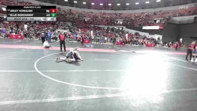 105 lbs Cons. Round 4 - Ellie Borchardt, Athens vs Adley Kowalski, Demons WC (Burlington)