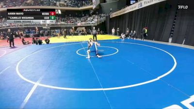 5A 106 lbs Cons. Round 1 - Camillo Esqueda, Lubbock Cooper Liberty High School vs Aiden Mayo, Beaumont West Brook