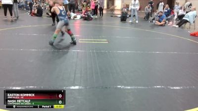 72 lbs Round 4 (8 Team) - Easton Kommick, Ares Black vs Nash Metcalf, Contenders WA Green