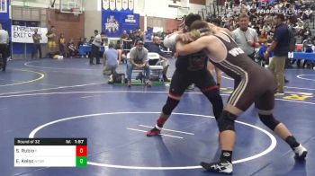 220 lbs Prelims - Sebastian Rubio, Tustin vs Erik Kelso, West Torrance