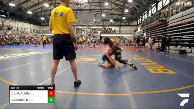 160-171 lbs Semifinal - Jimmy McAuliffe, SOUTHSTRONG vs Victor Guzman Iii, Rock Island Wrestling B&B