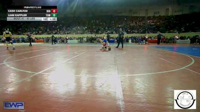 80 lbs Round Of 32 - Cash Carlton, Skiatook Bulldog Wrestling vs Liam Kappler, Team Choctaw