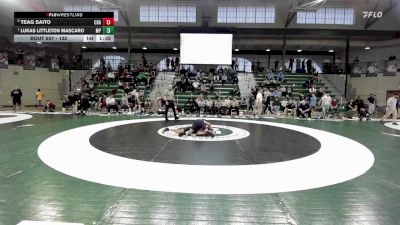 132 lbs Semifinal - Lukas Littleton Mascaro, Malvern Prep vs Teag Saito, Christian Brothers Academy