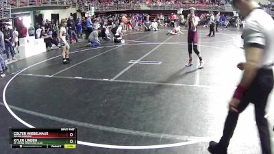 95 lbs Cons. Round 1 - Colter Wiebelhaus, Neligh-Oakdale vs Kyler Linden, Jr. Viking Wrestling Club