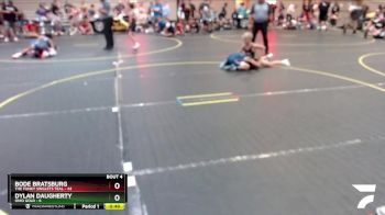 92 lbs Quarterfinals (8 Team) - Dylan Daugherty, Ohio Gold vs Bode Bratsburg, The Funky Singlets Teal