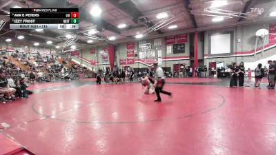 115 lbs 5th Place Match - Izzy Frost, Northview vs Ava`e Peters, Liberty