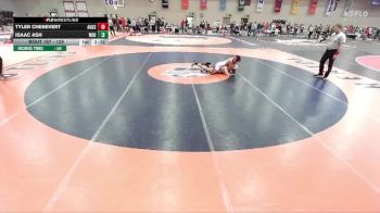 125 lbs Champ. Round 2 - Isaac Ash, Wabash vs Tyler Chenevert, Augsburg