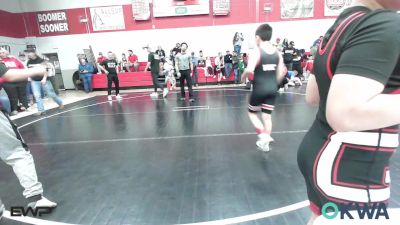 90 lbs Rr Rnd 3 - Jax Feathers, Verdigris Youth Wrestling vs Hunter Derby, Grove Takedown Club