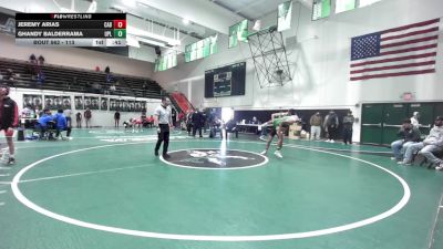 113 lbs Cons. Round 3 - Jeremy Arias, Cabrillo (Long Beach) vs Ghandy Balderrama, Upland
