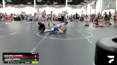 130 lbs Round 4 (8 Team) - Andrew Kimball, Warhawks vs Matthew Campbell, Force WC