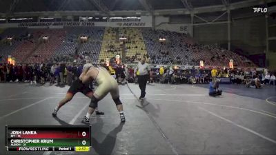 285 lbs Finals (2 Team) - Christopher Krum, Albion vs Josh Lanka, RIT