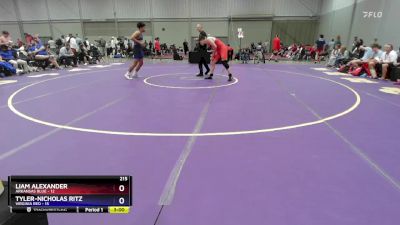 215 lbs Placement Matches (8 Team) - Liam Alexander, Arkansas Blue vs Tyler-Nicholas Ritz, Virginia Red