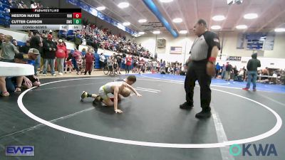 43 lbs Consolation - Heston Hayes, Vinita Kids Wrestling vs Cutter Carson, Salina Wrestling Club