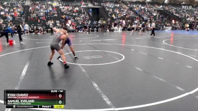 141 lbs Champ. Round 2 - Eyan Chavez, Western Colorado University vs Samuel Eveland, New Mexico Highlands