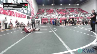 112-119 lbs 3rd Place - Blaine Derryberry, Team Nomad vs Isaac Nickels, Weatherford Youth Wrestling