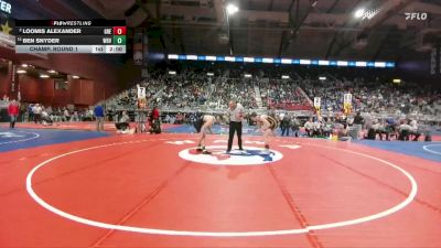 2A-144 lbs Champ. Round 1 - Ben Snyder, Wind River vs Loomis Alexander, Greybull/Riverside