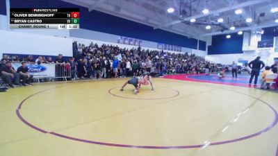 126 lbs Champ. Round 1 - Oliver Benninghoff, Trabuco Hills vs Bryan Castro, Victor Valley