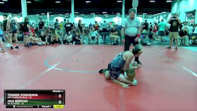 115 lbs Round 5 (6 Team) - Tanner Donurama, Mat Warriors Blue vs Max Berman, PA Alliance