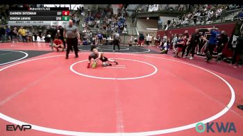 52 lbs Consi Of 4 - Cainen Sitzman, Tulsa Blue T Panthers vs Orion Lewis, Sperry Wrestling Club