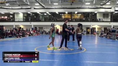 123 lbs Round 1 (16 Team) - Symone Morton, John Carroll University vs Cristiana Davis, New Jersey City University