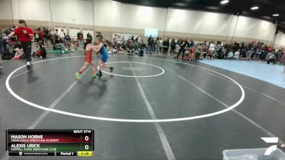 61-63 lbs Round 3 - Alexis Urick, Coppell Stars Wrestling Club vs Mason Horne, Texas Eagle Wrestling Academy