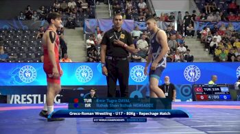 80 kg Repechage #3 - Emir Tugra DAYAL, Turkey vs Itzhak Shon Itzhak NEMSADZE, Israel