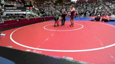 170 lbs Semifinal - Cheyenne Chester, Blazing Yetis Wrestling Club vs Allison West, Team Zulpo Perryville Wrestling