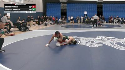 141 lbs Champ. Round 1 - Darrell Nanpuya, Cal Poly Humboldt vs Eddie Bowman, CSU-Pueblo