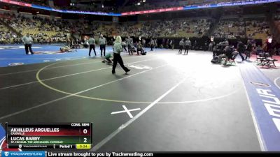 132 Class 2 lbs Cons. Semi - Akhilleus Arguelles, Cassville vs Lucas Barry, St. Michael The Archangel Catholic