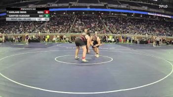 D2-285 lbs Cons. Semi - Sawyer Kuenzer, Sault Area HS vs Harland Begg, Marshall HS
