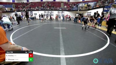 67 lbs Quarterfinal - Sebastian Hasley, Comanche Takedown Club vs Coleman Shouse, Cowboy Wrestling