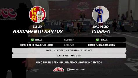 Emilly Nascimento Santos vs Joao Pedro Correa 2024 ADCC Balneario Open