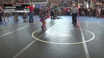 55 lbs Cons. Semi - Carter Myers, Freedom Wrestling vs Talia Weaver, Xenia Gladiator Wrestling Club