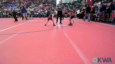 52 lbs Consi Of 8 #2 - Levi Ellis, Tulsa North Mabee Stampede vs Chance Chill, Perry Wrestling Academy