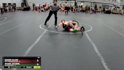 88 lbs Placement (4 Team) - Zavier Olver, Mat Assassins Black vs Ryder Ascherl, Headhunters