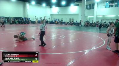 120 lbs Round 3 (6 Team) - Lucas Burnett, Venice Warriors vs Jameson Small, Nebraska Green Machine (Dev B)