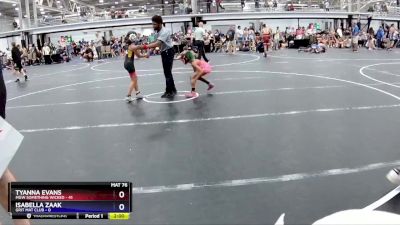 57 lbs Round 7 (8 Team) - Tyanna Evans, MGW Something Wicked vs Isabella Zaak, Grit Mat Club