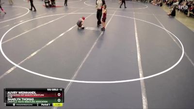 Cons. Round 1 - Auvry Weinhandl, Coon Rapids Mat Bandits Wrestling Club vs Shaelyn Thomas, Lakeville Youth Wrestling Association