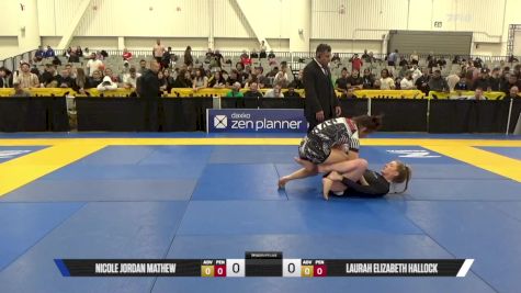 Laurah Elizabeth Hallock vs Nicole Jordan Mathew 2025 World IBJJF Jiu-Jitsu No-Gi Championship