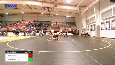 138 lbs Quarterfinal - Liam Sherrill, Sperry High School vs Cash Stapleton, Cushing High School