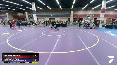67 lbs Semifinal - Georgia Barron, Spartan Mat Club vs Melody Alcala, Malicious Grounds Wrestling Club