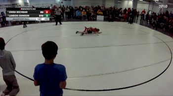 5 lbs Quarterfinal - Landon Johnson, McCook Youth Wrestling Club vs Owen Wichman, Norris Wrestling Club